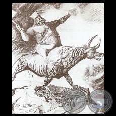 BARBAROCRACIA DE MI TIERRA, 1954 - Dibujo de ANDRÉS GUEVERA